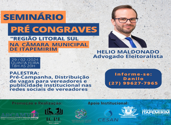 Convite: SEMINÁRIO PRÉ CONGREVES